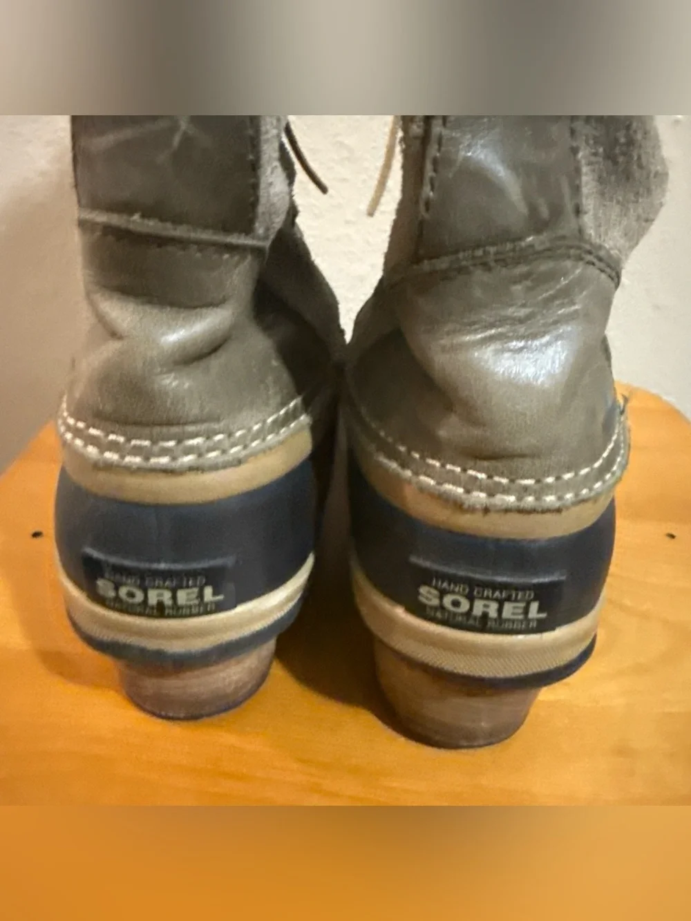 Sorel Carly II Suede Conquest Olive and Navy Lace-Up Waterproof Duck Boots